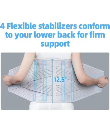Buy Lumbar Support Belt for Lower Back - Widened 32 cm Compression Wrap for Women & Men | Breathable Decompression Support Bandage - Buy Online on GoSupps.com