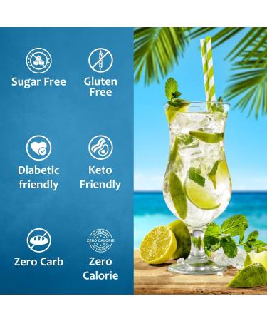 Syruvia Mojito Sugar-Free Syrup - 0 Calorie - Premium Flavoring Syrup for Tea Italian Sodas Beverages Desserts Ice Cream Cocktails & Mocktails - Kosher Gluten Free - 25.4 fl oz. Sugar-Free Mojito - Buy Online on GoSupps.com