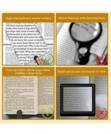 Glass for Reading | Hands Free Large Clear 5X Glass Full Book Page Loupe - for Reading Small Prints & LowVision Seniors - Buy Online on GoSupps.com