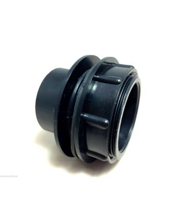 Aquacadabra 1.5" Threaded Solvent Weld Pond Tank Connector - With Rubber Washer Seal