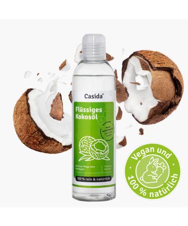 Coconut Oil 250ml - 100% Pure Fractionated Coconut Oil for Face Body & Hair - Odorless Intensive Care | Natural Massage Oil & Cosmetics - Buy Online on GoSupps.com