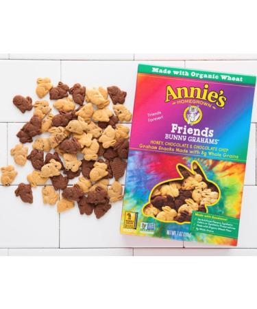 Annie's Organic Bunny Grahams Pack of 20 with By The Cup Stickers Chocolate Chip & Honey - 21 Piece Set - Buy Online on GoSupps.com