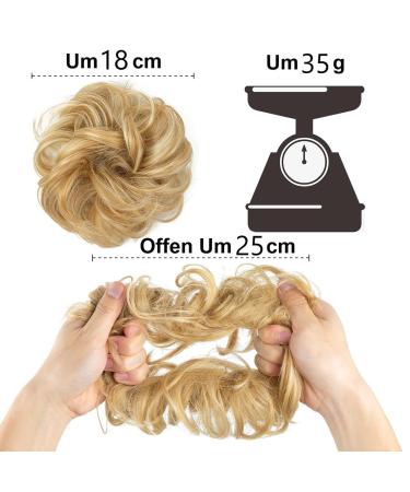 Jjstar 2-Piece Hair Part with Rubber Band | Dutt Hair Tie for Messy Bun & Ponytail | Hair Extensions & Updos in Green Brown & Beach Blonde - Buy Online on GoSupps.com