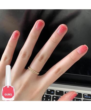 Pink Nail Polish Nail Varnish Bright Pink Quick Dry Breathable French Manicure Natural Elegant Pearl Hot Pink Non-toxic No UV Needed Nail Polish for Woman Home DIY Nail Art Gift - Buy Online on GoSupps.com