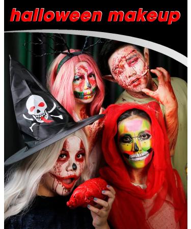 Abizoo Halloween SFX Makeup Kit - 12-in-1 Special Effects Scar Wax, Fake Blood, Skin Extension Oil, Tools & 12 Colors Palette for Kids & Adults - Buy Online on GoSupps.com
