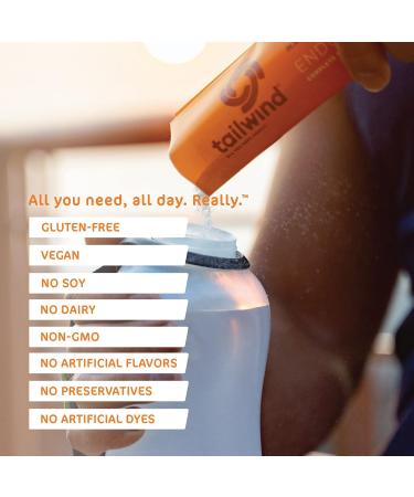 Tailwind Nutrition Endurance Fuel - Vegan Mandarin Orange Electrolyte Drink Mix | Non-GMO Gluten-Free Soy-Free Dairy-Free | 12 Pack for Hydration - Buy Online on GoSupps.com
