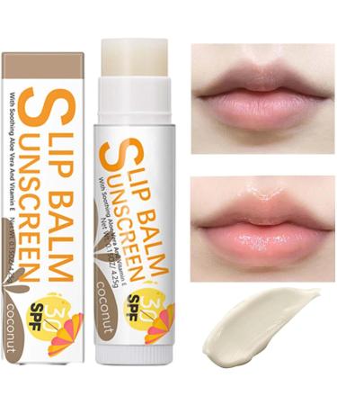 SPF Lip Balm Bum Sun Lip Balm SPF30 - Travel Size Sunscreen for Lips Sun Protection Lip Care for Protecting Soothing and Moisturizing Lips Zurego #2 Coconut Flavor - Buy Online on GoSupps.com