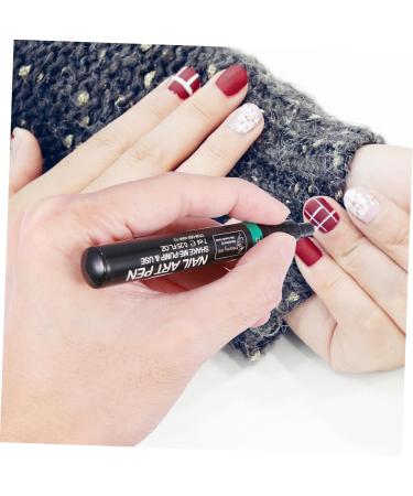 Housoutil 1pc Diy Nail Polish Pen Nail Gel Polish Nail Art Diy Tool Manicure Tool Manicure Drawing Pen T Tool Unique Manicure Pen Manicure Painting Pen Nail Drawing Tool Paint Pen Liquid 3d 12X1.2cm Green - Buy Online on GoSupps.com