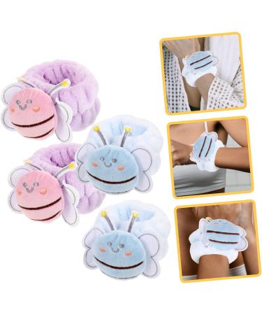 CAXUSD 4Pcs wrist spa wash band flannel wristbands for washing face shower wristbands South Korea Wrist band Headband wrist scrunchies for washing face cuff Super cute wristband - Buy Online on GoSupps.com