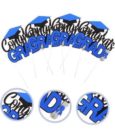 DECHOUS 4pcs Graduation Row Graduation Dessert Toppers Grad Picks Appetizer Dessert Picks Class of 2023 Graduation Toppers Graduation Decorations Class of 2023 The Draft Blue 17X13.5CM - Buy Online on GoSupps.com