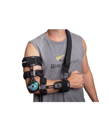 Brace Align Medical Prescription Elbow Brace PDAC Approved L3760  L3761 Hinged Range of Motion  Shoulder Sling Stabilizer for Post-Op  Surgery Recovery  Ligament and Tendon Repairs and Dislocation Right Arm
