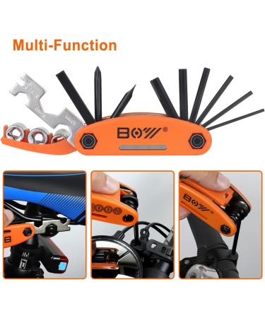 Portable Bike Repair Kit - 16-in-1 Multi Tool, Tire Levers, Pre-glued Patches, Metal Files - Mini Tool Bag Included - Buy Online on GoSupps.com