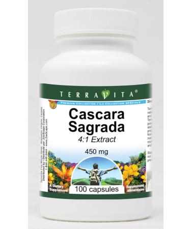 Cascara Sagrada 4:1 Extract 450 mg - Buy 100 Capsules | Herbal Digestive Support - International Shipping Available - Buy Online on GoSupps.com