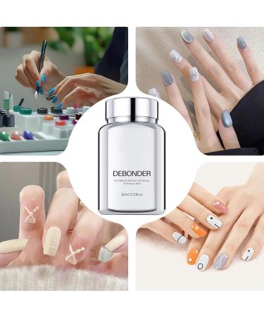 Nail adhesive remover advanced removal 80 ml multifunctional gel glue remover optimized cleaning process precise formula for fingernails and toenails use - Buy Online on GoSupps.com