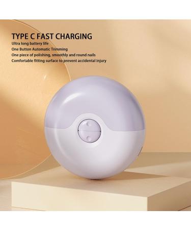Electric Automatic Nail Clipper 2 Speeds Adjustable Dual Functionality USB Rechargeable Safety Fingernail Cutter File Nail Scraps Storage for Kids Elderly - Buy Online on GoSupps.com