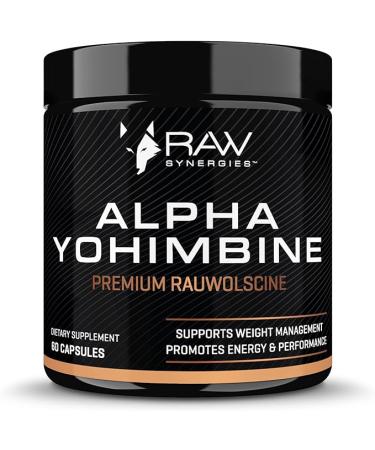 Team Six Supplements Alpha Yohimbine – Proven Yohimbe Bark Fat Burner, Weight Loss Pills That Work Fast - 3rd Party Tested for Purity and Potency, 60 veggie capsules