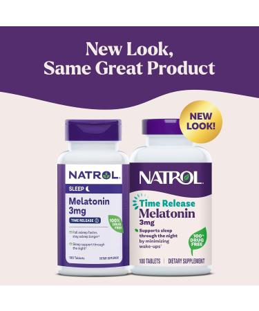 Natrol Melatonin Time Release 3 mg 100 Tablets - Buy Online on GoSupps.com
