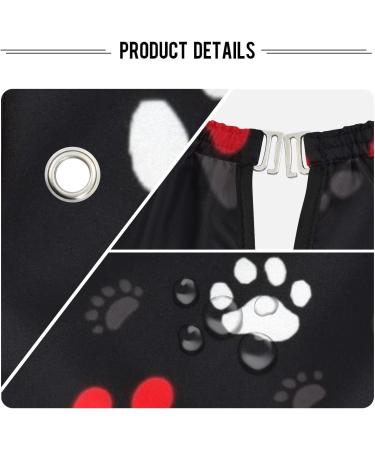 Waterproof Barber Cape - Dog's Paw White & Red Cheetah Haircut Bib for Men & Women | Unisex Hair Cutting Cape - Buy Online on GoSupps.com