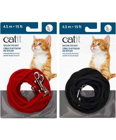 Catit Nylon Cat Tie-Out 15-Feet Black - Buy Online on GoSupps.com