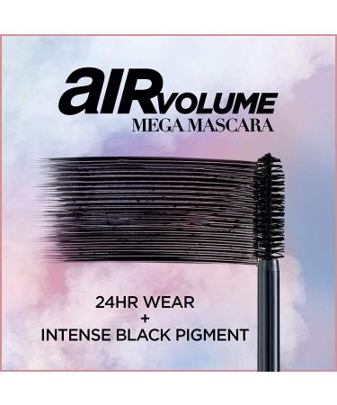 L'Oreal Paris Air Volume Mega Mascara - Lightweight & Long-lasting Volumizing Mascara - Blackest Black 0.3 Fl Oz - Buy Online on GoSupps.com