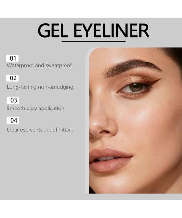 Eye Pencil Eyeliner Long Lasting Waterproof Smooth Makeup PenOutline Stencils Pencil For Beginners Women Girls & Daily Makeup Black - Buy Online on GoSupps.com