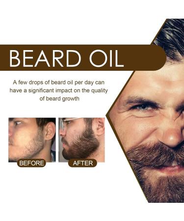 3 PCs Organic Beard Growth Oil - Natural Serum for Facial Hair Growth Moisturizes & Conditions - Perfect for Patchy Beards Men - Buy Online on GoSupps.com