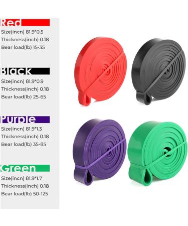 Resistance Bands Set Training Bands Exercise Workout Bands for Women and Men Fitness Band Elastic Bands Powerlifting Recovery Assistance Band for Warm-Up Workouts Body Stretching and Home Fitness - Buy Online on GoSupps.com