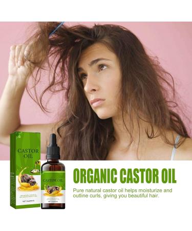 Castor Hair Oil for Hair and Scalp 60 ml Hair Oil Against Hair Loss to Stimulate Hair Growth and Care of the Scalp with Castor Oil Hair Oil Stimulates Hair Growth - Buy Online on GoSupps.com