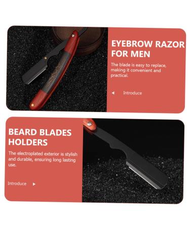 Frcolor Razor Holder for Men - Foldable Travel Razor Rustproof Steel Eyebrow & Barbershop Razor Perfect for On-the-Go Grooming - Buy Online on GoSupps.com