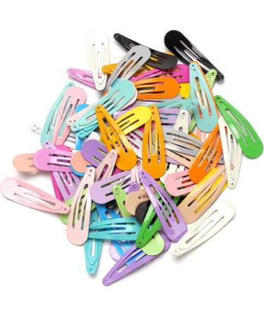 AyeVision 80 Pieces Hair Clips Curl Snap Metal Assorted Colors 5cm Barrettes - Buy Online on GoSupps.com