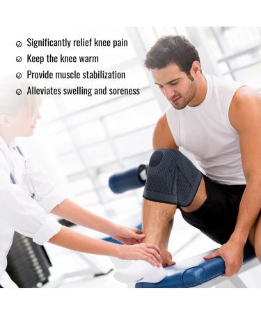 Knee Brace for Pain Relief - Compression Sleeve for Men & Women | Support for Meniscus Tear & Arthritis | Small Dark Grey - Buy Online on GoSupps.com