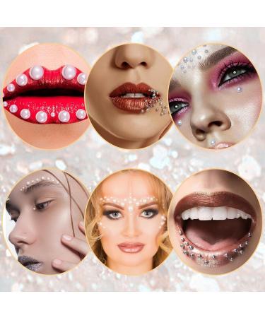 Yuxianlb Nail Art Charms - 2 Boxes of Flat Back Pearls Gold & Silver Nail Stones Perfect for Nail Designs - Buy Online on GoSupps.com