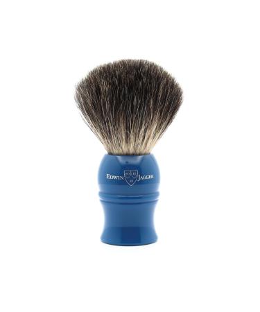 Edwin Jagger 1EJ333 Classic Pure Dachshaar Handmade Peeling Razi brush for high-quality foam with shaving cream or shaving soap for women and men (blue)