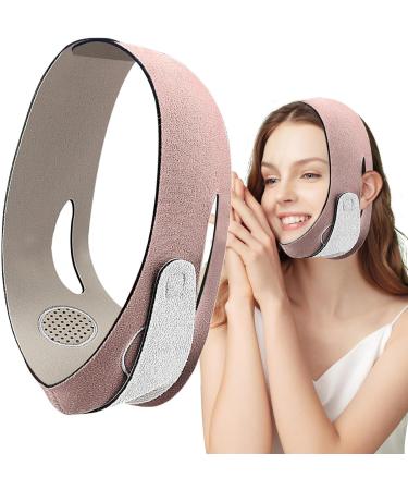 Lift Bandage - Convenient Face Toning Lifts | Easy To Use Breathable Elastic Face Tape | V Lines Face Lifting Strap Hook And Loop Chin And Cheek Lifting Bandage For V Face Lift Pink - Buy Online on GoSupps.com