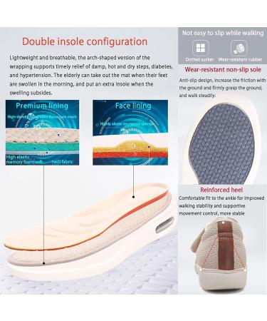 TDHLW Diabetic Orthopedic Shoes | Women's Air Cushion Slip-On Diabetic Walking Sneakers with Arch Support - Size 13 E - Buy Online on GoSupps.com