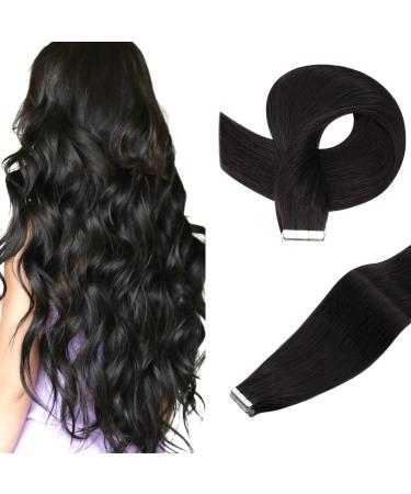 45cm tape in extensions real hair #1b natural black remy real hair hair extension human hair hair sealing smooth 50g 20 pieces 45 cm natural black