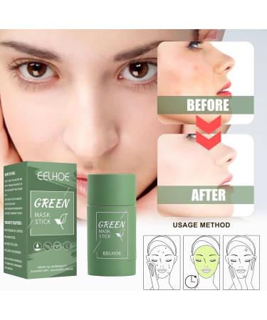 Green tea stick Natural Purifying Clay Masque Blackhead Remover with Green Tea Extract Skin Face Moisturizer for all skin types facial care products Qihuyi - Buy Online on GoSupps.com