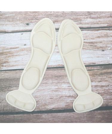 Exceart Women's Heel Cushion Inserts & Insoles Comfort & Support for High Heels | Creamy White & Black - Buy Online on GoSupps.com