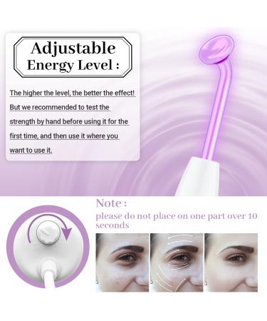 Buy Tumakou High Frequency Stab Face Device - Purple Acne Treatment Wrinkle Reduction & Skin Tightening - 4 Argon Rods Facial Therapy Massage Tool - Buy Online on GoSupps.com