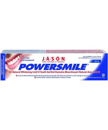Jason Natural PowerSmile Anti-Cavity & Whitening Gel - Powerful Peppermint 6 oz | Best Dental Care - Buy Online on GoSupps.com