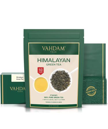 VAHDAM Himalayan Green Tea Leaves - 100% Natural, Powerful Antioxidants, Detoxifying Tea - 3.53 oz Loose Leaf - Buy Online on GoSupps.com