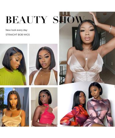 10 Inch Brazilian Virgin Human Hair 4x4 Glueless Bob Wig for Black Women - Pre Plucked, 150% Density, Straight Closure - Natural Color - Buy Online on GoSupps.com