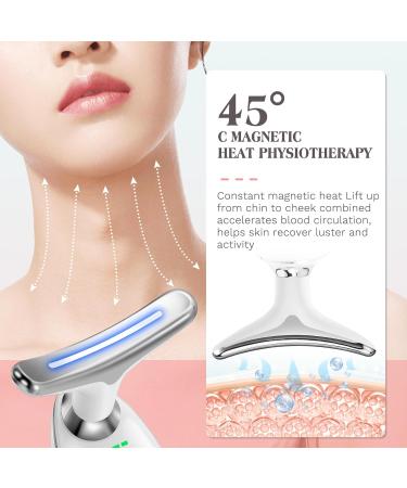 Facial Massage Device for Wrinkles | 3 Modes | 45 C Skin Tightening & Lifting Beauty Device for Face & Neck | Portable EMS Device for Women & Men (White) - Buy Online on GoSupps.com