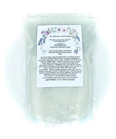 Sodium Bentonite Clay Food Grade Fine Powder Bulk | 32oz 2lbs | Internal External | The Bloomin Herb Shoppe | Mined in The Big Horn Wyo | Detox | Water Washed no Chemicals | Masks Wraps spa