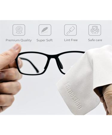 Premium Eyeglass Cleaning Cloths - 10 Pack Gray Suede Microfiber Lint Free & No Color Bleeding - 6 x 7 Inch - Buy Online on GoSupps.com