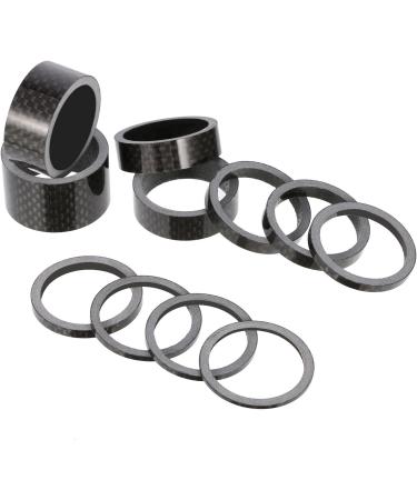 Sumind 11 Pieces Carbon Fiber Bike Headset Spacer Set - 1-1/8 Inch, 7 Sizes (20mm, 15mm, 10mm, 5mm, 3mm, 2mm, 1mm) - Buy Online on GoSupps.com
