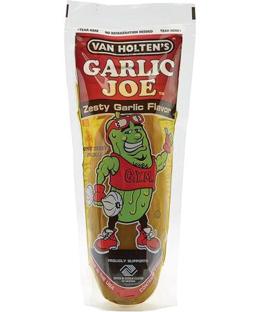 Van Holtens King Size Pickle Garlic Joe 12ct | Low-Calorie Fat-Free Snack Made from Gluten-Free Ingredients - Buy Online on GoSupps.com