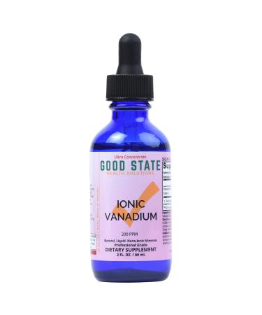 Liquid Ionic Vanadium Concentrate | 100 mcg per 10 Drops | 118 Servings Per Bottle | Glass Bottle