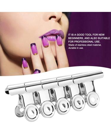 Nail Art Accessories Nail Extension Tool Manicure Clips 5pcs Silver for Thin Nails for Long Nails - Buy Online on GoSupps.com