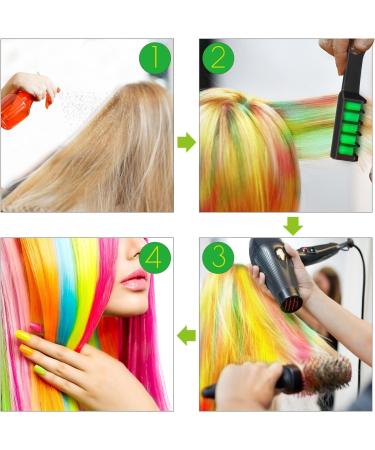 BATTOP 10PCS Hair Chalk Comb | Temporary Bright Hair Color Cream | Halloween Makeup & Birthday Gifts for Girls, Kids, Women | Washable - Buy Online on GoSupps.com